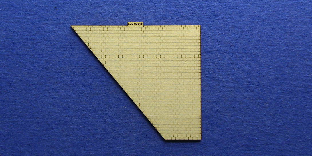 LCC 00-31B OO gauge large cross left roof extension panel Tiles panel for large cross roof design extensions. 
